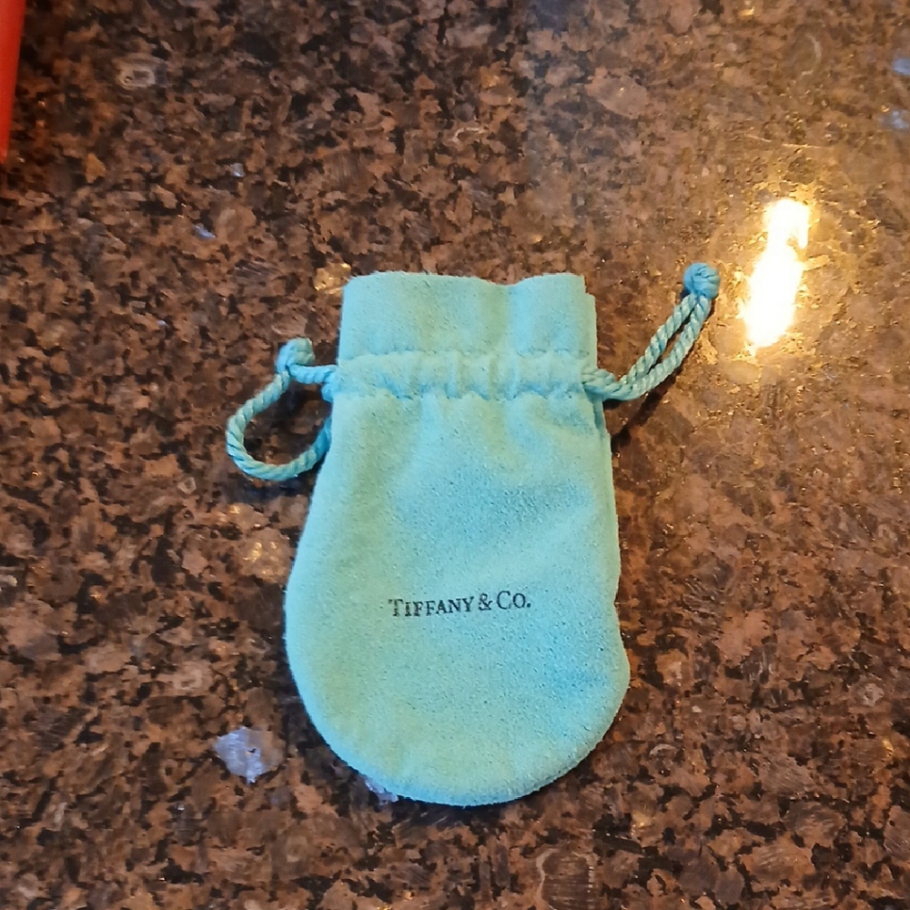 Tiffany & Co. Turquoise Suede Jewelry Pouch